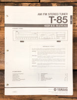Yamaha T-85 Tuner  Service Manual *Original*