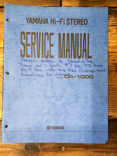 Yamaha CR-1000 Receiver  Service Manual *Original*