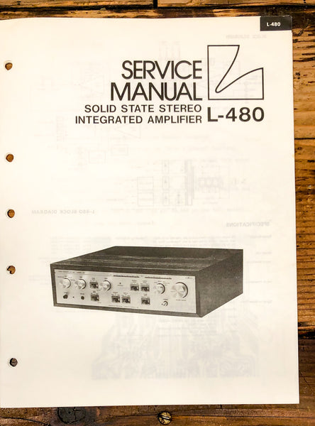 Luxman L-480 L-480 Amplifier Service Manual *Original*