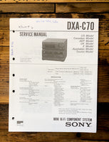 Sony DXA-C70 Stereo  Service Manual *Original*