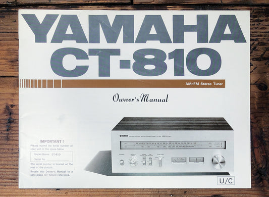 Yamaha CT-810 Tuner Owners / User Manual *Original*