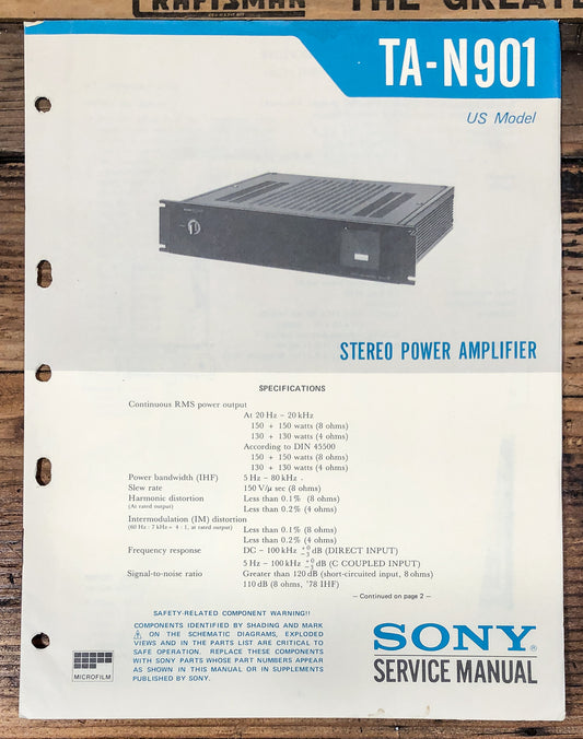 Sony TA-N901 Amplifier  Service Manual *Original*