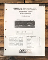 Onkyo M-5030 Amplifier Service Manual *Original*