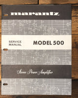 Marantz Model 500 Amplifier  Service Manual *Original*