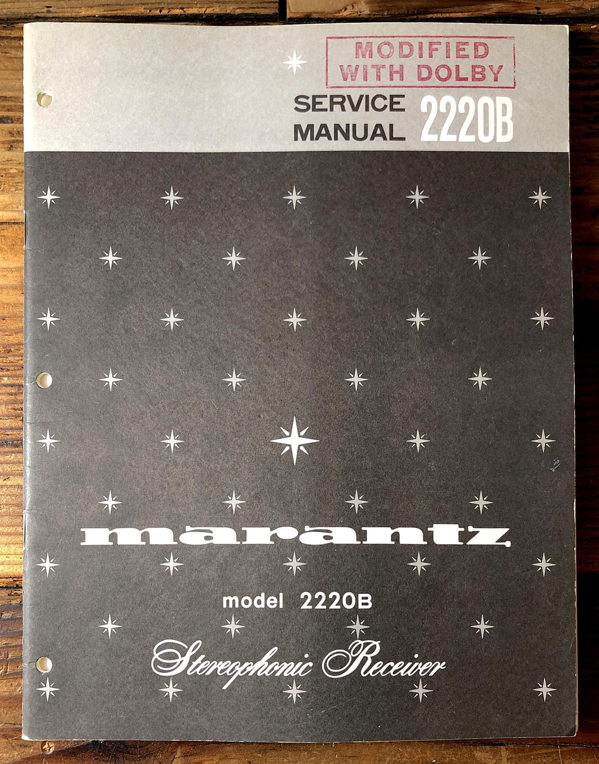 Marantz 2220B Stereophonic Receiver Service Manual *Original*