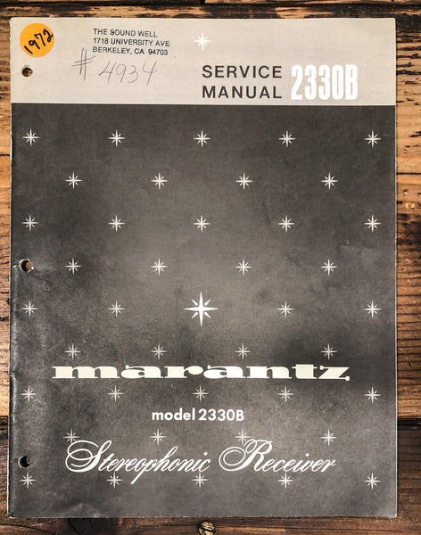 Pioneer Model 2330B Receiver Service Manual *Original*