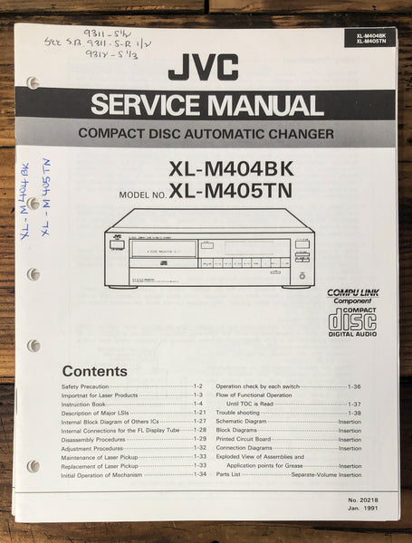 JVC XL-M404 XL-M405 BK TN CD Player  Service Manual *Original*
