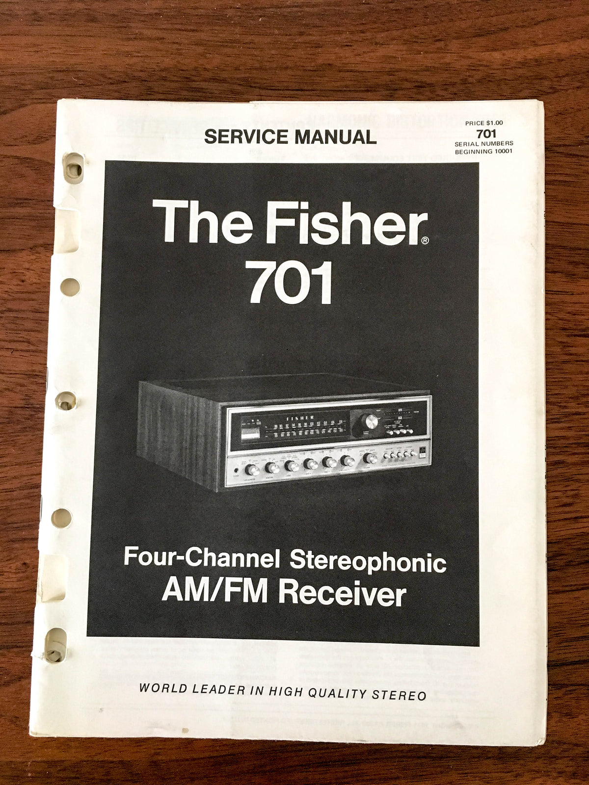 Fisher 701 Receiver Service Manual *Original*