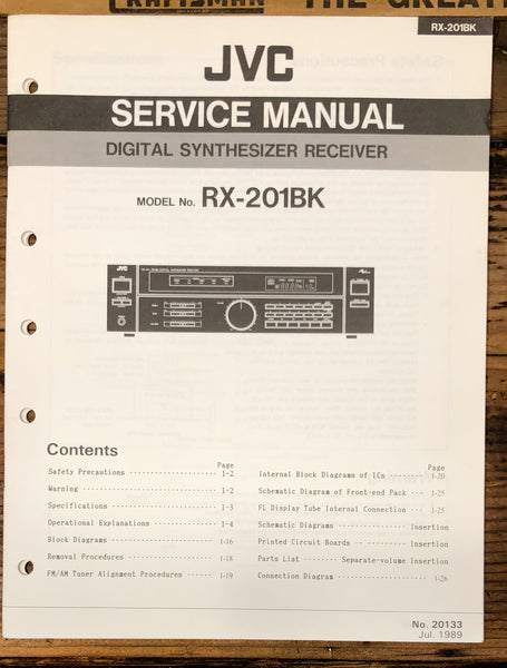 JVC RX-201 BK Receiver  Service Manual *Original*