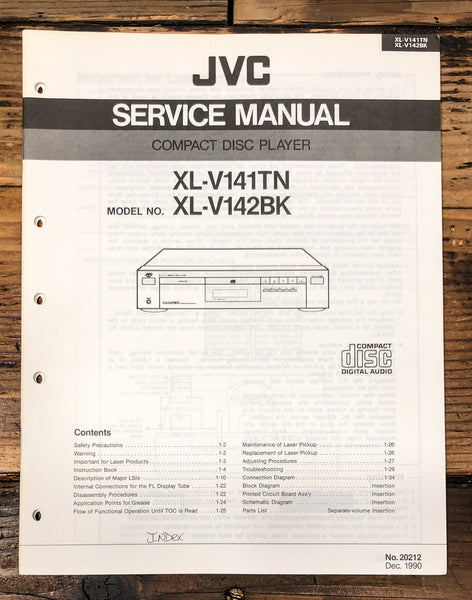 JVC XL-V141 XL-V142 CD Player Service Manual *Original*