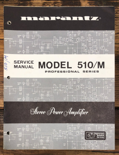 Marantz Model 510/M 510 M Amplifier  Service Manual *Original*