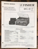 Fisher MC-617 Stereo  Service Manual *Original*
