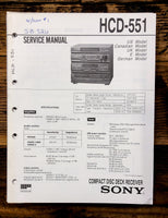 Sony HCD-551 Stereo  Service Manual *Original*