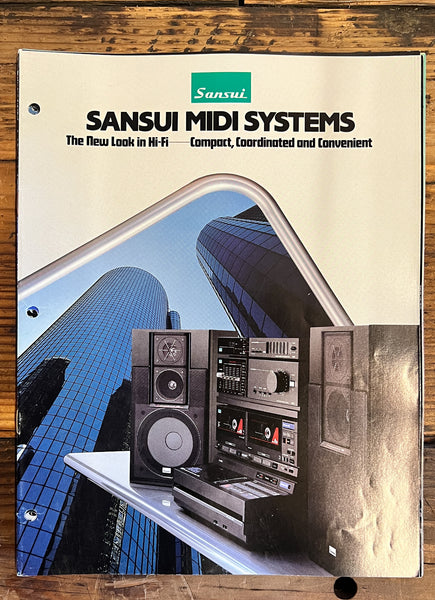 Sansui Midi Systems M900 M700 M500 Hifi 8pg Dealer Brochure *Orig*