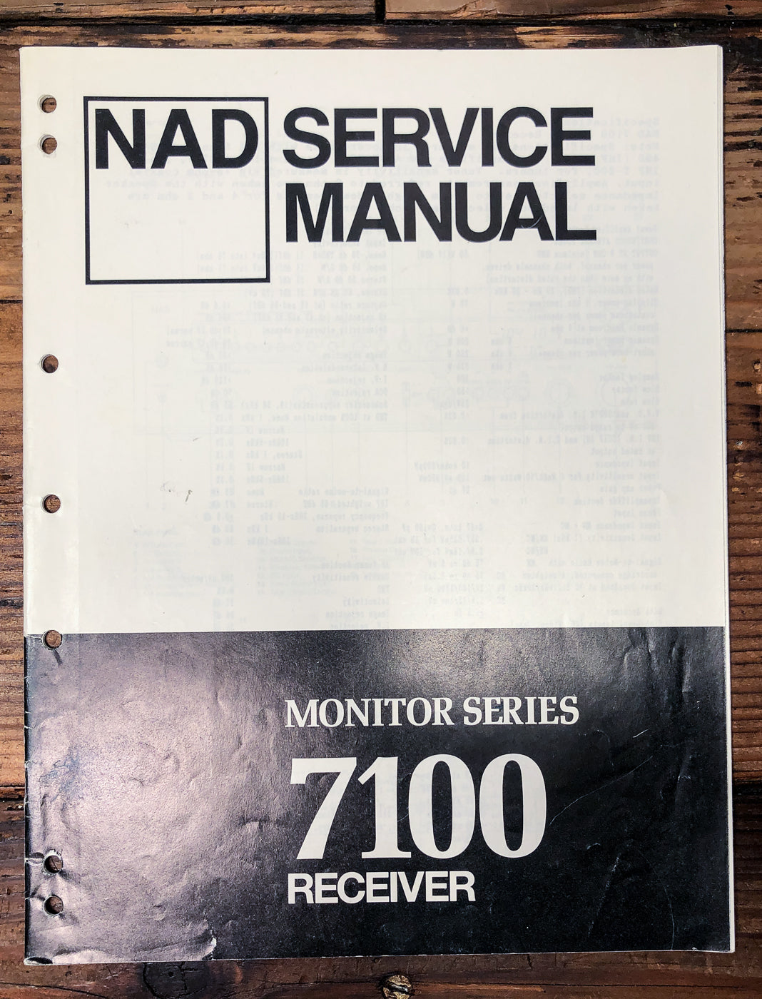 NAD Model 7100 Receiver Service Manual *Original*