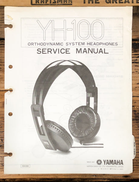 Yamaha YH-100 Headphones  Service Manual *Original*