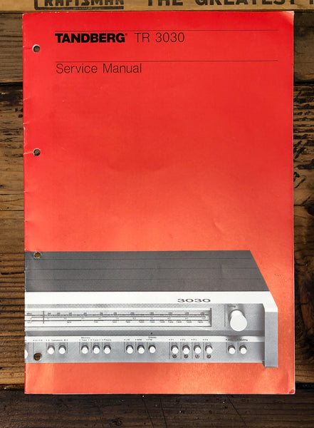 Tandberg TR-3030 TR 3030 Receiver  Service Manual *Original*