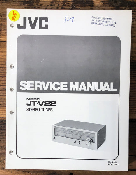 JVC JT-V22 Tuner  Service Manual *Original*
