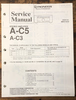 Pioneer A-C3 A-C5 Amplifier  Service Manual *Original*