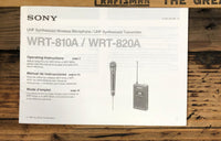 Sony WRT-810A WRT-820A Microphone Service Manual *Original*