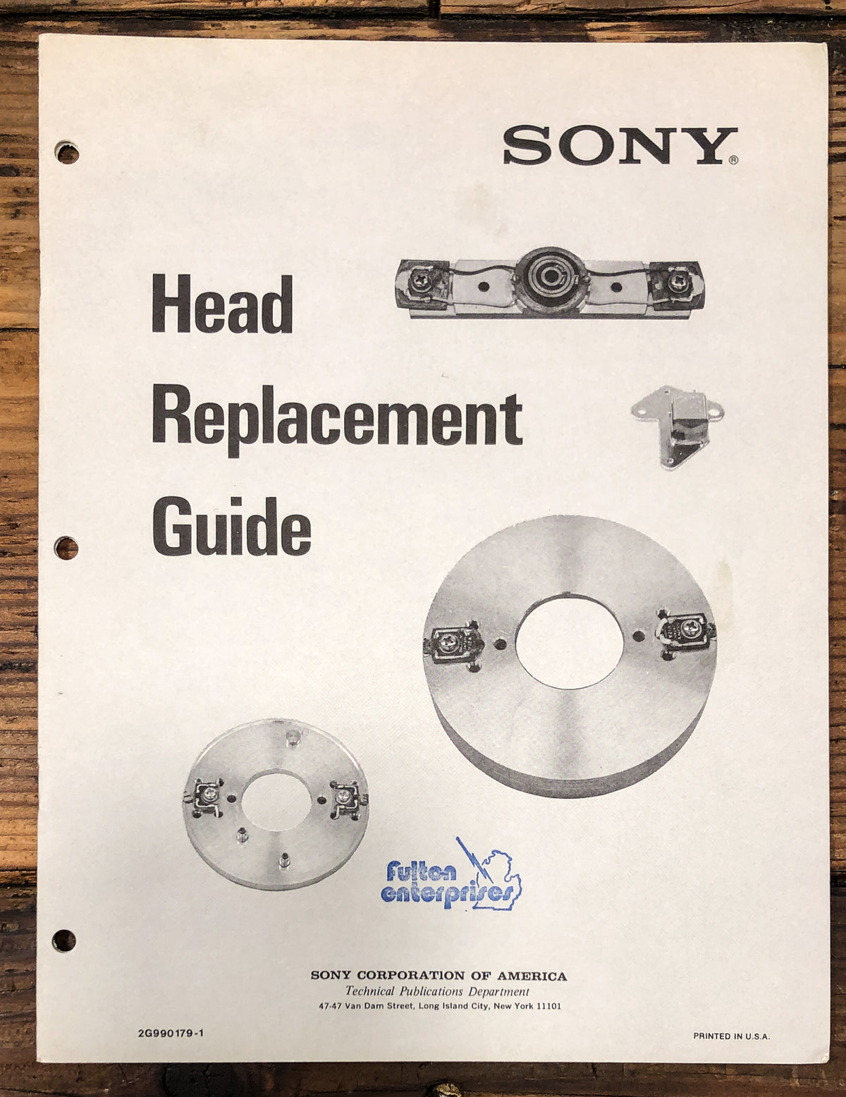 Sony Head Replacement Guide  21 pg Manual *Original*