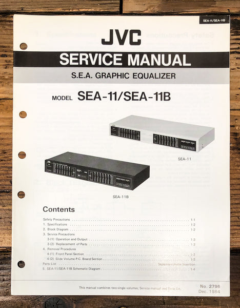 JVC SEA-11 SEA-11B Graphic Equalizer Service Manual *Original*