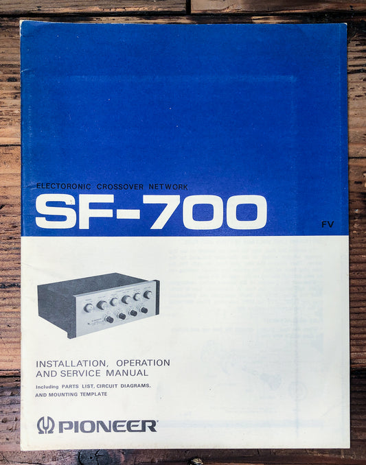 Pioneer SF-700 Electronic Crossover Network Owner & Service Manual *Original*