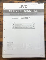 JVC RX-333 RX-333BK Receiver Owner & Service Manual  *Original*