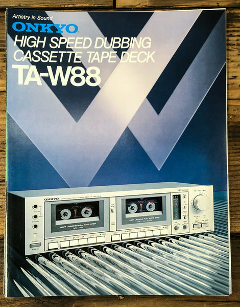 Onkyo TA-W88 Cassette 3 pg Dealer Brochure  *Original*