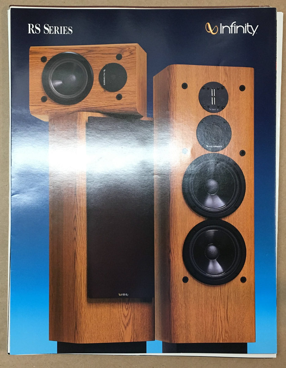 Infinity 1989 RS Series 5001 6001 Speaker 5 Pg Fold Dealer Brochure *Orig*