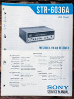 Sony STR-6036A Receiver  Service Manual *Original*