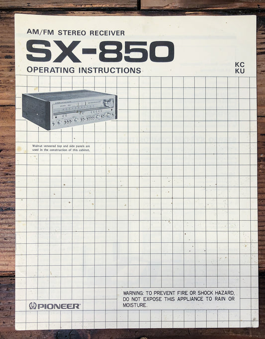 Pioneer SX-850 Receiver Owners / User Manual *Original*