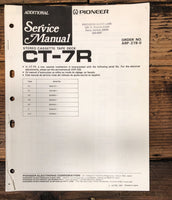 Pioneer CT-7R Cassette Additional Service Manual *Original*