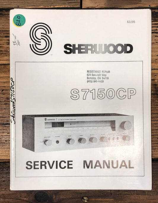 Sherwood S-7150CP Receiver Service Manual *Original*