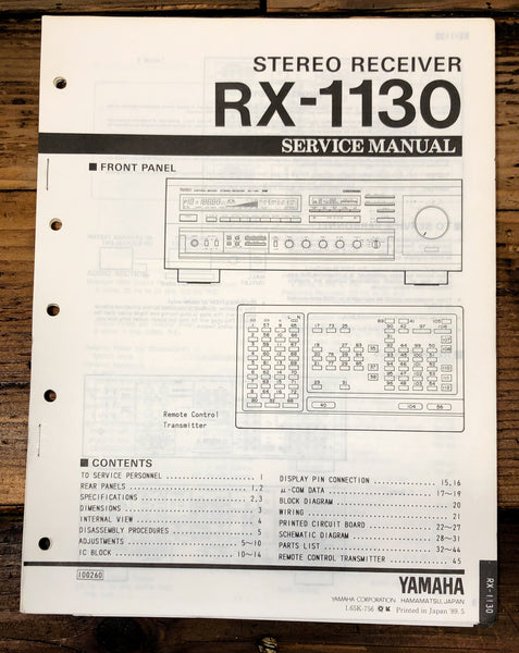Yamaha RX-1130 Receiver  Service Manual *Original*