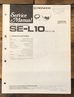 Pioneer SE-L10 Headphones  Service Manual *Original*