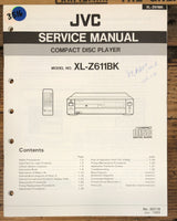 JVC XL-Z611 -Z611BK CD Player Service Manual *Original*