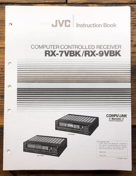 JVC RX-7 RX-9 Receiver  Owner / User Manual *Original*