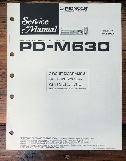 Pioneer PD-M630 CD Player Service Manual *Original*