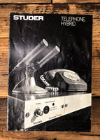 Studer Revox Telephone Hybrid  7pg Dealer Brochure *Orig*