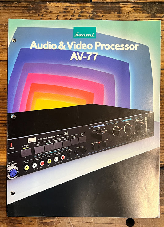 Sansui AV-77 Audio / Video Processor 5pg Dealer Brochure  *Original*