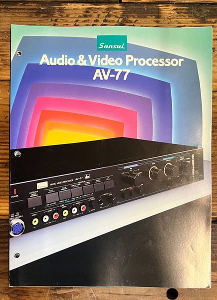 Sansui AV-77 Audio / Video Processor 5pg Dealer Brochure  *Original*