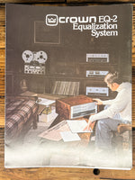 Crown EQ2 / EQ-2 Equalizer 4pg Foldout Dealer Brochure *Orig*