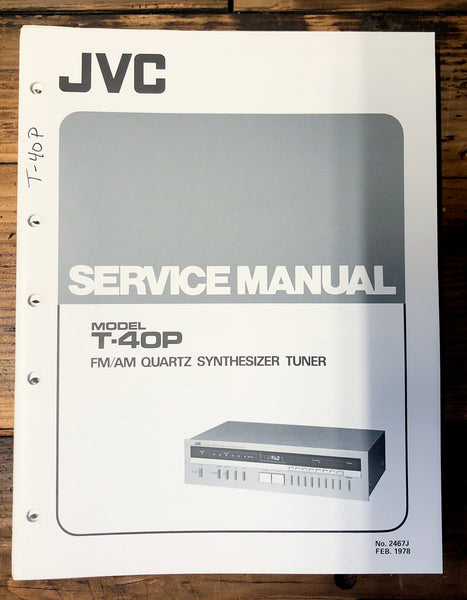 JVC T-40P Tuner  Service Manual *Original*