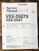 Pioneer VSX-D457 VSX-D507S Receiver  Service Manual *Original*