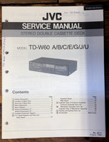 JVC TD-W60   Service Manual *Original*