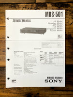 Sony MDS-501 MD Recorder  Service Manual *Original*