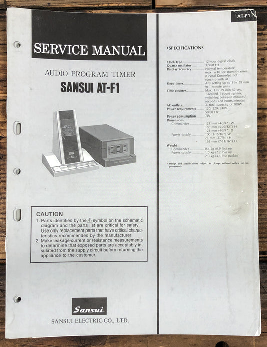 Sansui AT-F1 Timer  Service Manual *Original*
