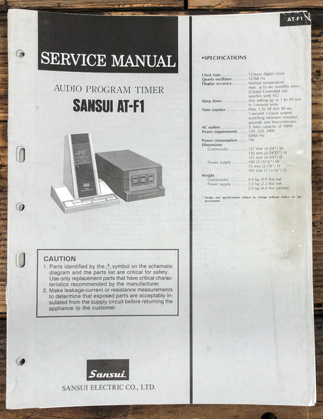 Sansui AT-F1 Timer  Service Manual *Original*
