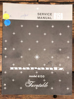 Marantz Model 6150 Record Player / Turntable Service Manual *Original*